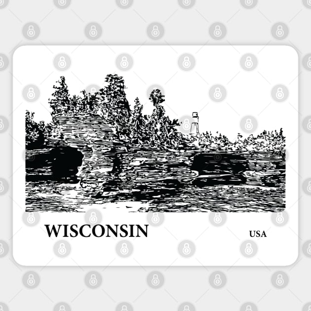 Wisconsin USA Magnet by Lakeric